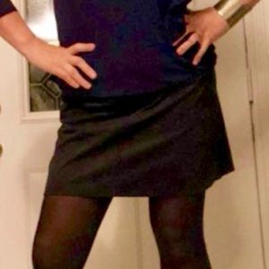 Black Faux Suede Miniskirt Studio M Size L